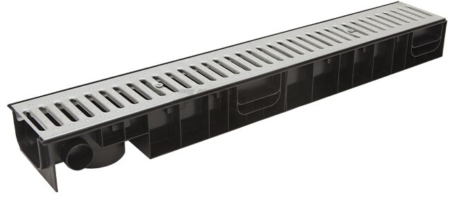 Лоток водоотводный Standart 100.95 h99 с решеткой стальной ECOTECK (ДИ16505000)