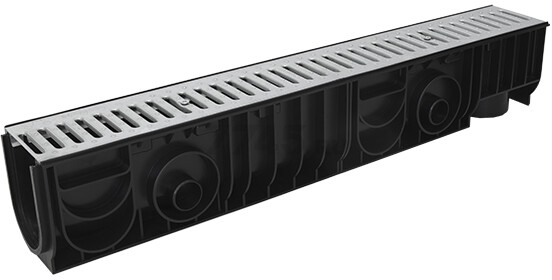 Лоток водоотводный Standart 100.175 h179 с решеткой стальной ECOTECK (ДИ16105000)