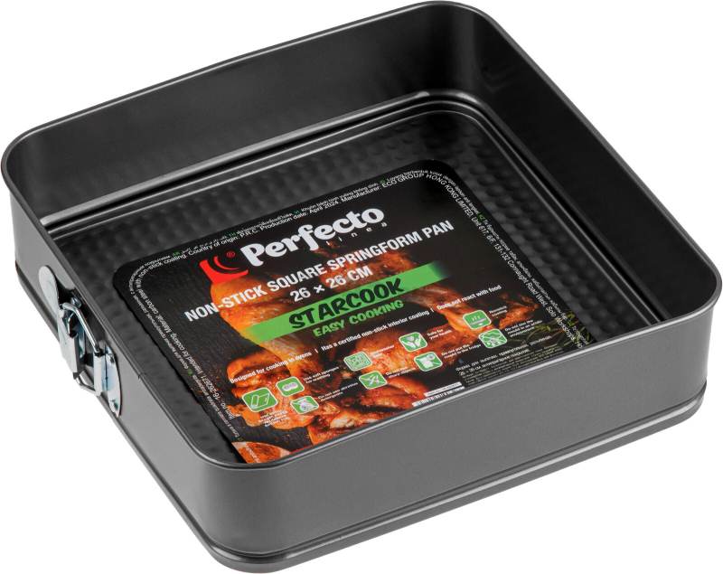 Форма для выпечки металлическая разъемная PERFECTO LINEA Starcook 26х26х6,5 см (16-262671) - Фото 8