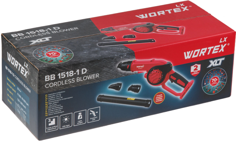 Воздуходувка аккумуляторная WORTEX LX BB 1518-1 D XLT SOLO (1334643) - Фото 13