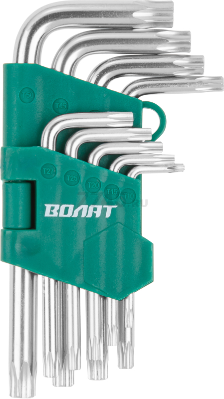 Набор ключей Torx T10Н-T50Н 9 предметов коротких ВОЛАТ (11025-09) - Фото 2