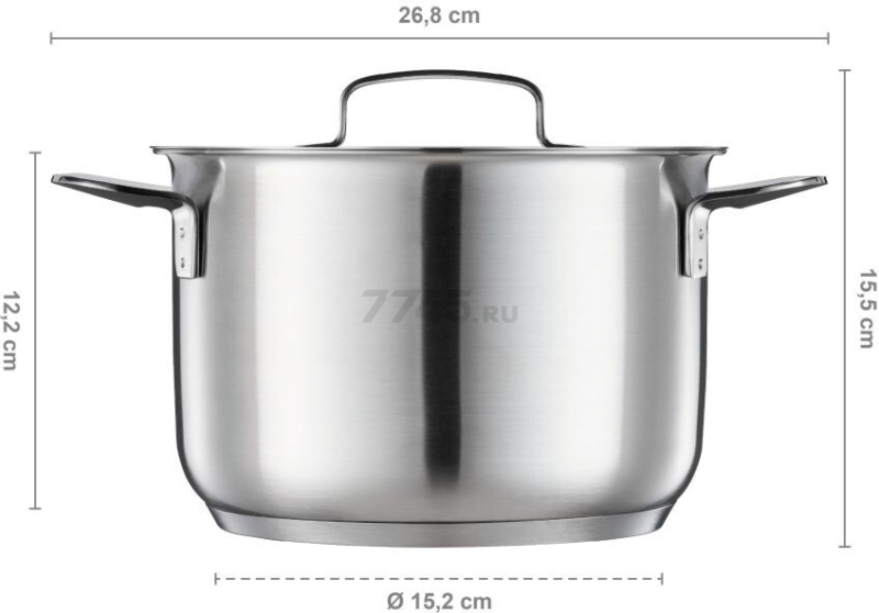 Кастрюля из нержавеющей стали 3 л FISKARS All Steel (1064751) - Фото 7