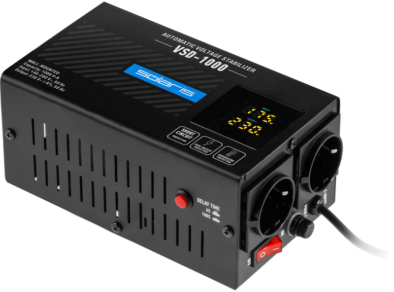 Стабилизатор напряжения SOLARIS VSD-1000 (SL4510-2) - Фото 12