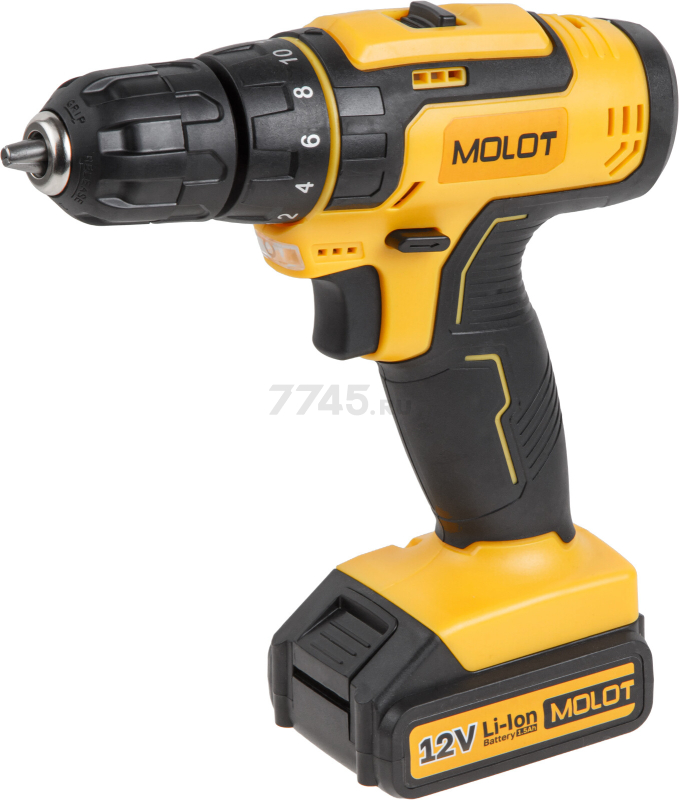 Дрель-шуруповерт аккумуляторная MOLOT MBD 1215-1 DLi (1335613) - Фото 11