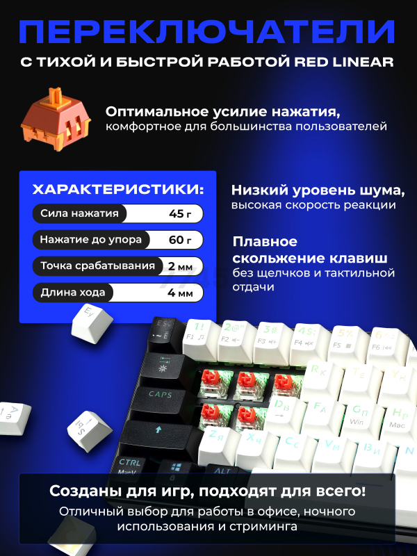 Клавиатура игровая механическая URZUS Matrix R (UR-5317112) - Фото 2