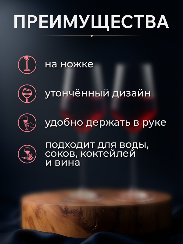 Набор бокалов для вина PERFECTO LINEA Madrid 2 штуки 380 мл (30-288300) - Фото 2