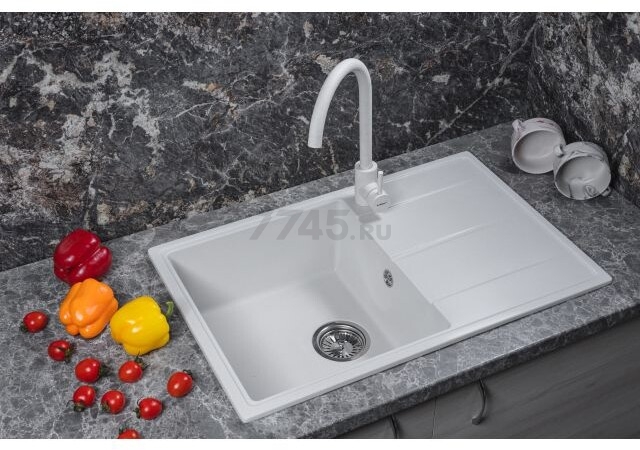 Мойка из искусственного камня AV ENGINEERING Benefit белый (AVE730470WTA) - Фото 18