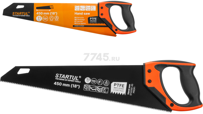 Ножовка по дереву 450 мм 11 TPI STARTUL Profi (ST4250-45) - Фото 5