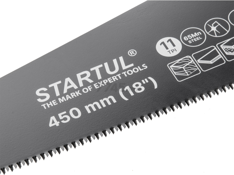 Ножовка по дереву 450 мм 11 TPI STARTUL Profi (ST4250-45) - Фото 9