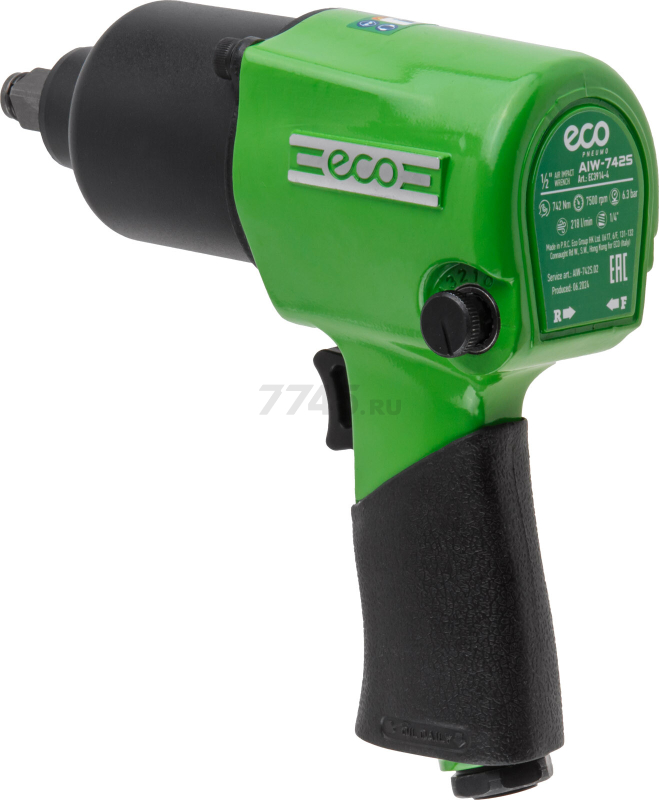 Пневмогайковерт ударный 1/2" ECO AIW-742S (ЕС3914-4) - Фото 10