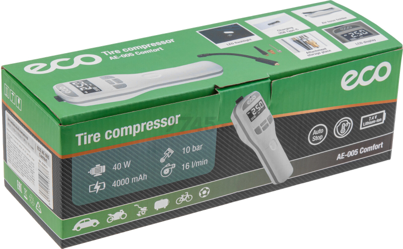 Компрессор автомобильный ECO AE-005 Comfort (EC3010-1) - Фото 15