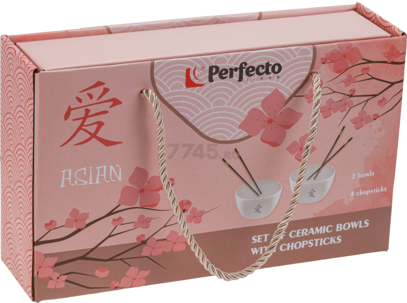 Набор керамических мисок с палочками для еды PERFECTO LINEA Asian 6 предметов (30-108001) - Фото 6