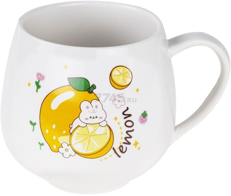 Кружка керамическая PERFECTO LINEA Sweet fruits лимон 350 мл (17-401111) - Фото 3