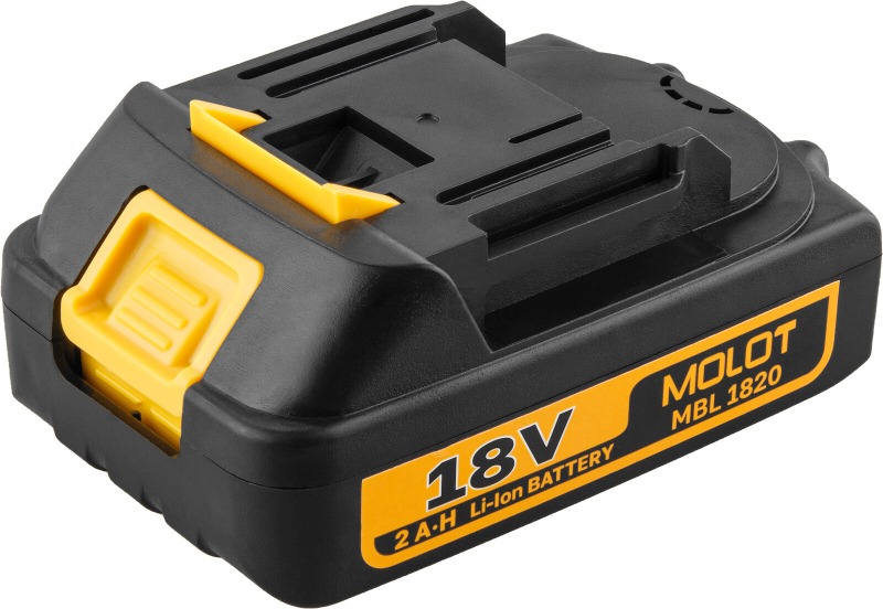 Аккумулятор 18 В 2 Ач Li-Ion MOLOT MBL 1820 для MBD 1820 Li (1335575)