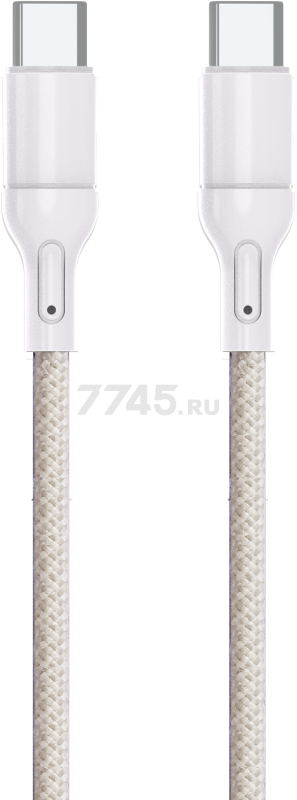 Кабель USB KEIZEN KZ-5289102, Type-C - Type-C, PD65W, 1 м, бежевый - Фото 6