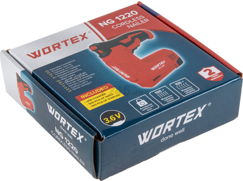 Пистолет гвоздезабивной (нейлер) аккумуляторный WORTEX NG 1220 (1335747) - Фото 13