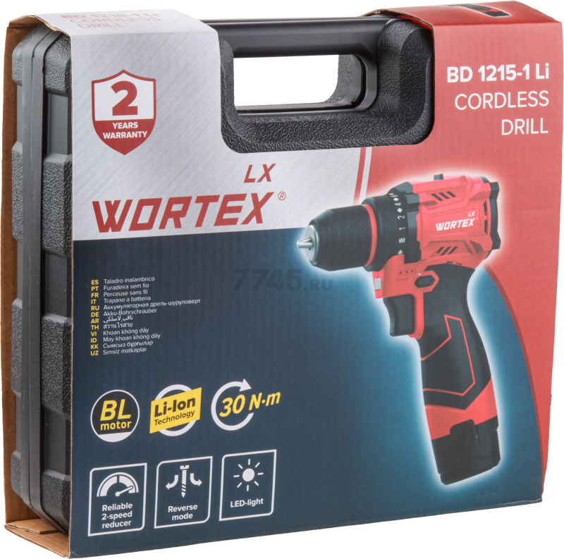 Дрель-шуруповерт аккумуляторная WORTEX LX BD 1215-1 Li (1333698) - Фото 22