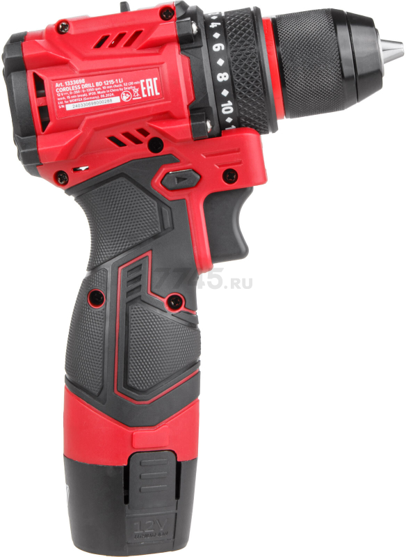 Дрель-шуруповерт аккумуляторная WORTEX LX BD 1215-1 Li (1333698) - Фото 16