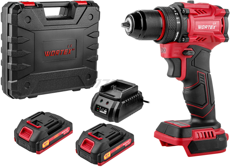 Дрель-шуруповерт аккумуляторная WORTEX LX BD 1815-1 Li (1333697) - Фото 10