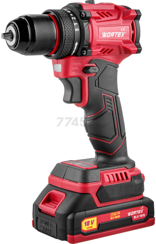 Дрель-шуруповерт аккумуляторная WORTEX LX BD 1815-1 Li (1333697) - Фото 14