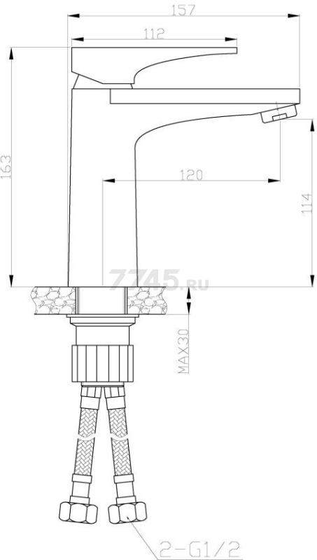 Смеситель для умывальника AV ENGINEERING Dar (AVDAR3-51001) - Фото 2