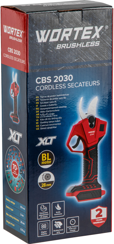 Секатор аккумуляторный WORTEX CBS 2030 ALL1 SOLO (1329774) - Фото 16