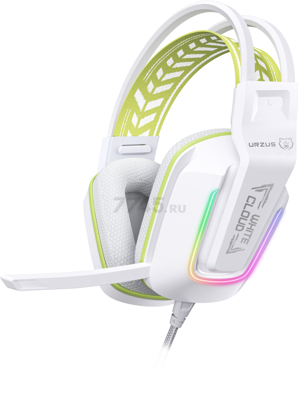 Наушники-гарнитура игровые URZUS White Cloud UR-5524116 - Фото 7