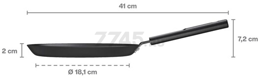 Сковорода алюминиевая блинная 22 см FISKARS Hard Face (1075522) - Фото 7