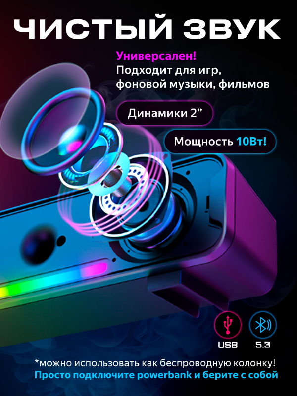 Акустическая система URZUS Spectrum (UR-541117) - Фото 2