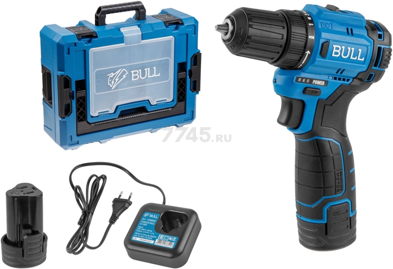 Дрель-шуруповерт аккумуляторная BULL SR 1203 Xcase (1329879)