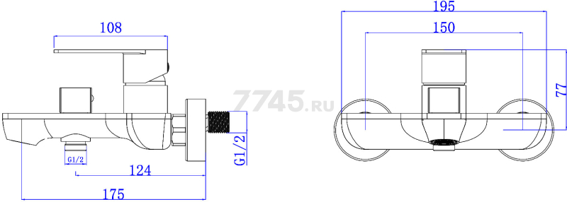 Смеситель для ванны AV ENGINEERING Les (AVLES3-BW0) - Фото 14