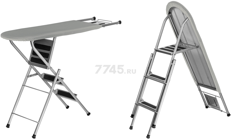 Доска гладильная-стремянка PERFECTO LINEA Ruby 1 125х34 см серый (42-142304) - Фото 4