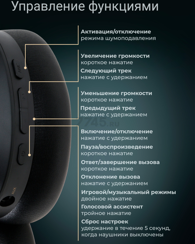 Беспроводные наушники-гарнитура KEIZEN KZ-5524114 - Фото 6