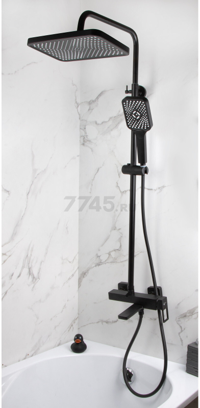 Душевая стойка ECONOCE серия 810 черный (EC0812BL) - Фото 12