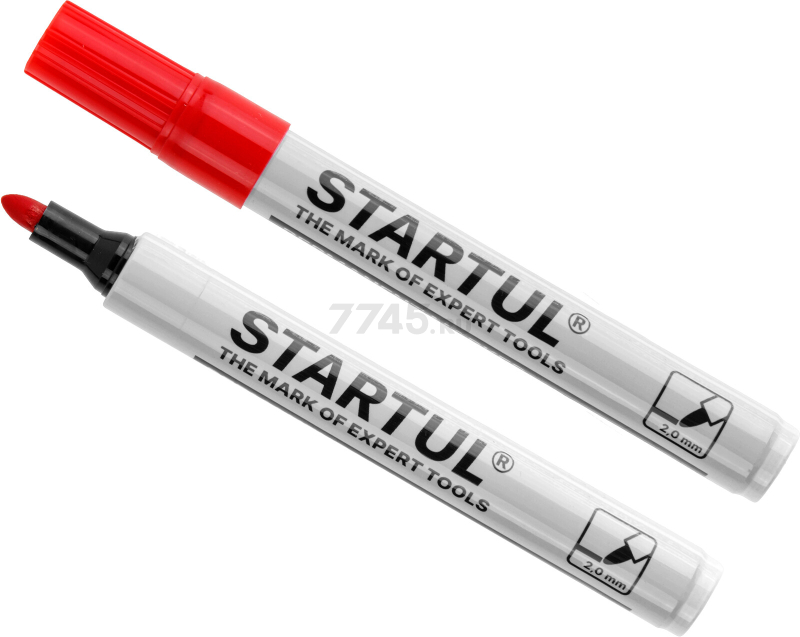 Маркер перманентный фетровый STARTUL Profi красный (ST4340-03) - Фото 2