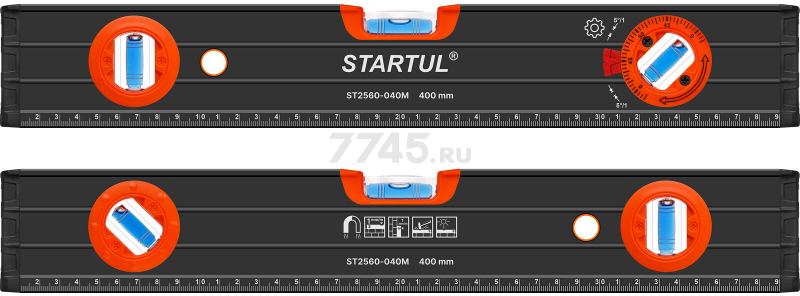 Уровень магнитный 400 мм STARTUL Profi (ST2560-040M)