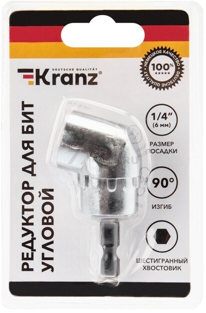 Редуктор для бит угловой KRANZ (KR-92-0505) - Фото 4