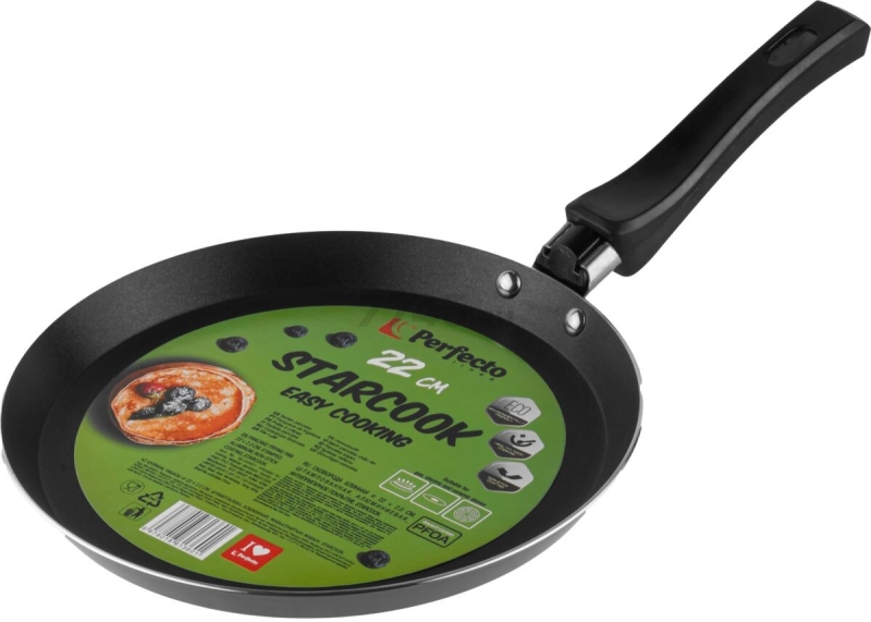 Сковорода алюминиевая блинная 22 см PERFECTO LINEA Starcook (56-220021) - Фото 4