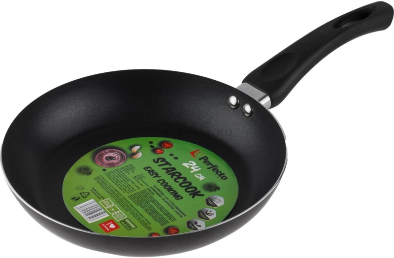 Сковорода алюминиевая 24 см PERFECTO LINEA Starcook черная (56-240432) - Фото 4