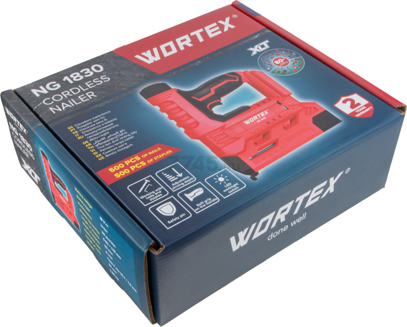 Пистолет гвоздезабивной (нейлер) аккумуляторный WORTEX NG 1830 ALL1 XLT SOLO (1335923) - Фото 13