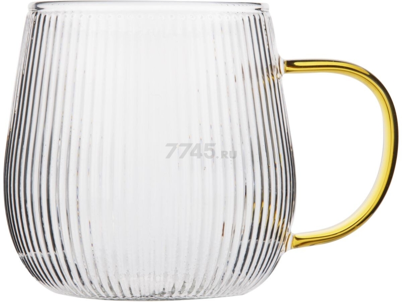 Кружка стеклянная PERFECTO LINEA Aria Golden 400 мл (30-004001) - Фото 2