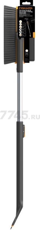 Щетка для снега со скребком телескопическая FISKARS X-series 96-121 см (1078492) - Фото 8