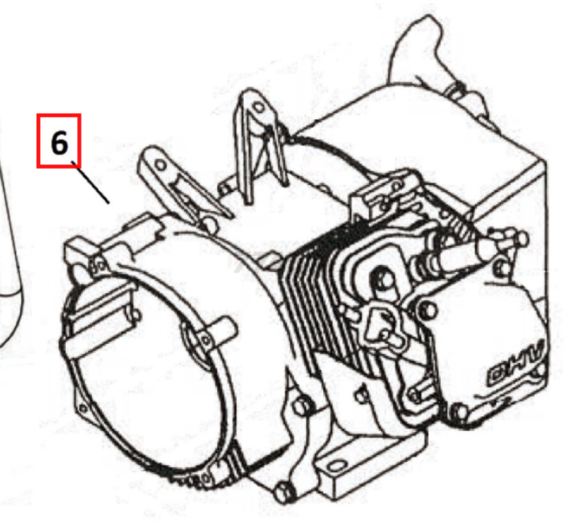 Двигатель для генератора Eco Pe-9001E3Fp, Pe-9001Es (01.06.KM190FD-009-H21A)