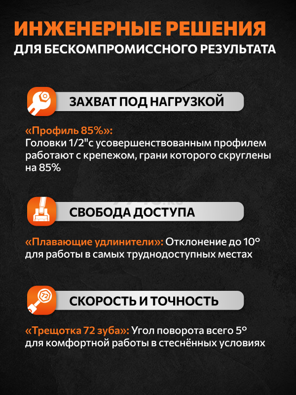 Набор инструментов 1/4", 1/2" 6 граней PRO STARTUL Dakar 94 предмета (PRO-094DK) - Фото 2