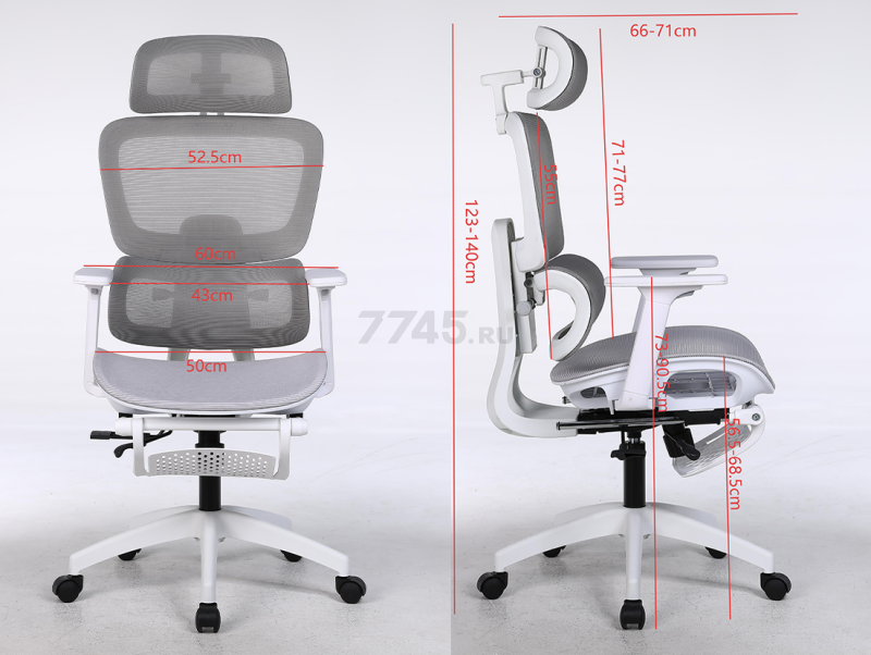 Компьютерное кресло KEIZEN Apex White (KZ-7351122) - Фото 31