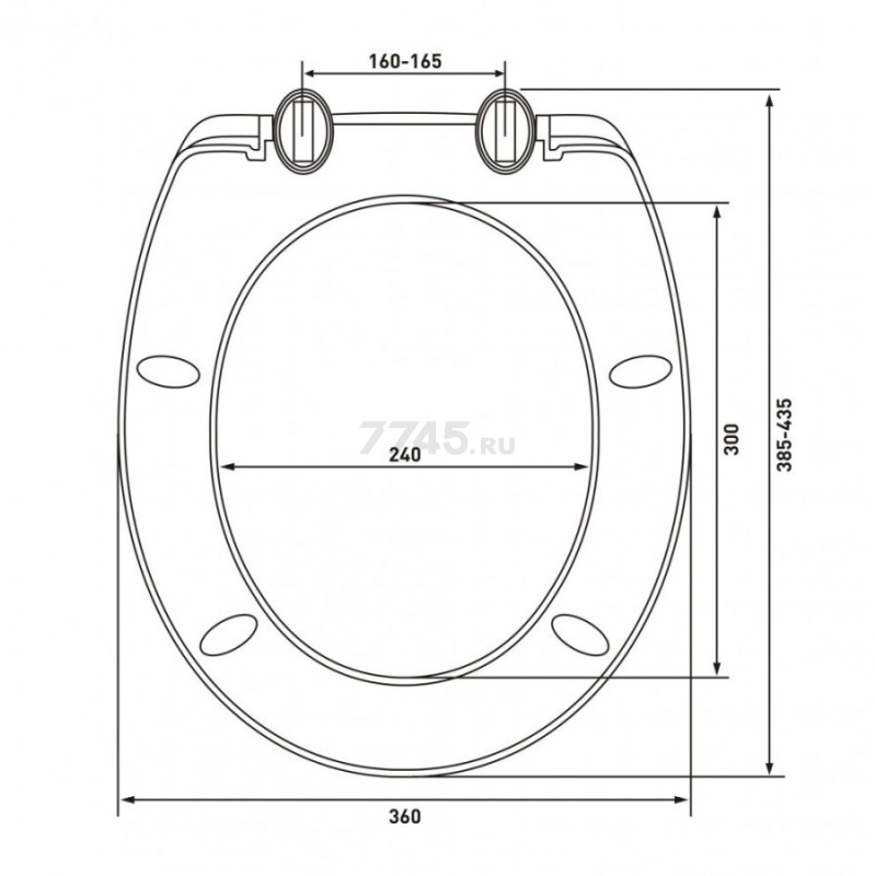 Сиденье для унитаза AV ENGINEERING Standart Plus (AVE129617) - Фото 10