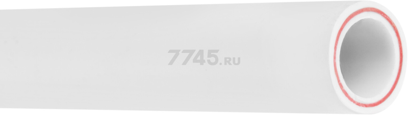 Труба полипропиленовая армированная стекловолокном 25х3,5 PN20 2 метра белая AV engineering (AV22125P83502) - Фото 2