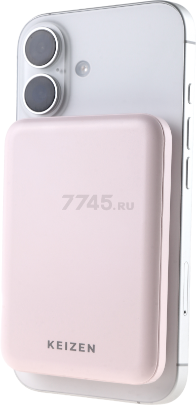 Power Bank KEIZEN 5000 mAh with MagSafe Pink (KZ-20130108) - Фото 15