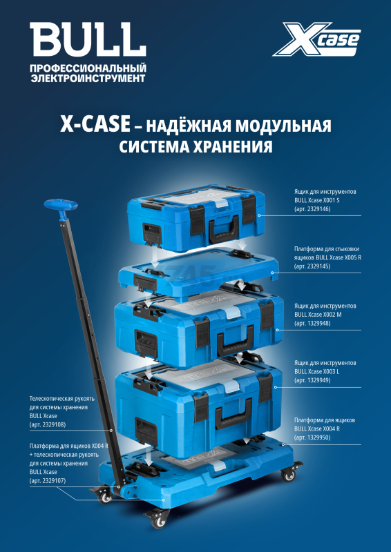 Ящик для инструментов BULL Xcase X001 S (2329146) - Фото 6
