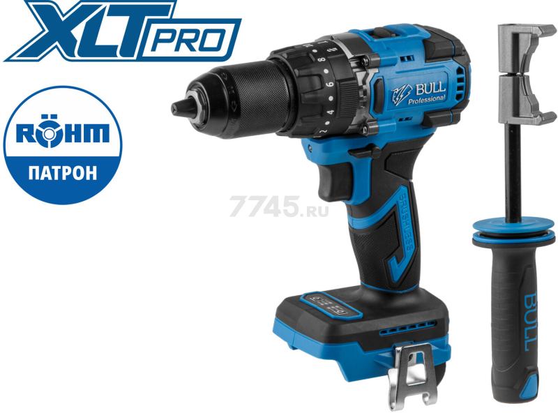 Дрель-шуруповерт аккумуляторная ударная BULL SR 1806 R-series XLTpro SOLO (2329058)